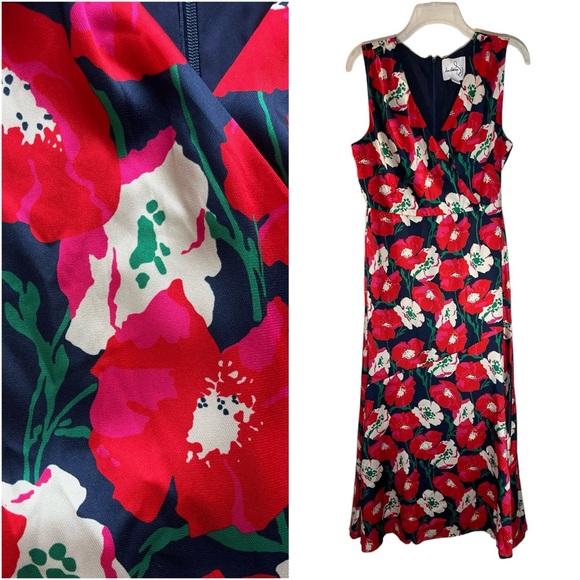 NWOT Sam Edelman Crossover V-Neck Floral Flowy Sleeveless Dress - Picture 3 of 11